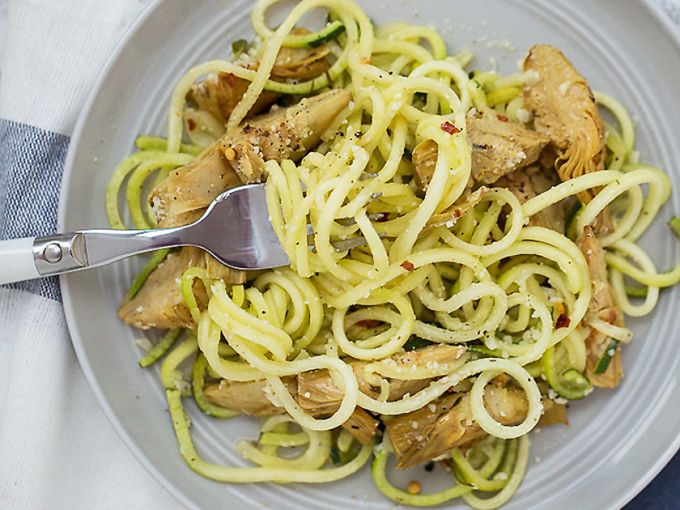 Lemon-artichoke-zoodles