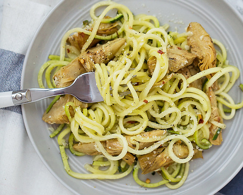 Lemon-artichoke-zoodles